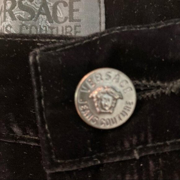VERSACE JEANS COUTURE Sz 32 Velvet Made in Italy Jeans - Picture 3 of 10